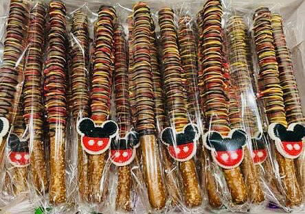 Mickey Mouse Chocolate Dipped Pretzels
