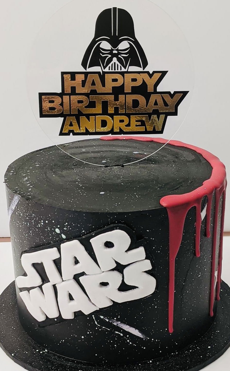 3 Layer Chocolate and Vanilla Star Wars Cake With Buttercream Frosting