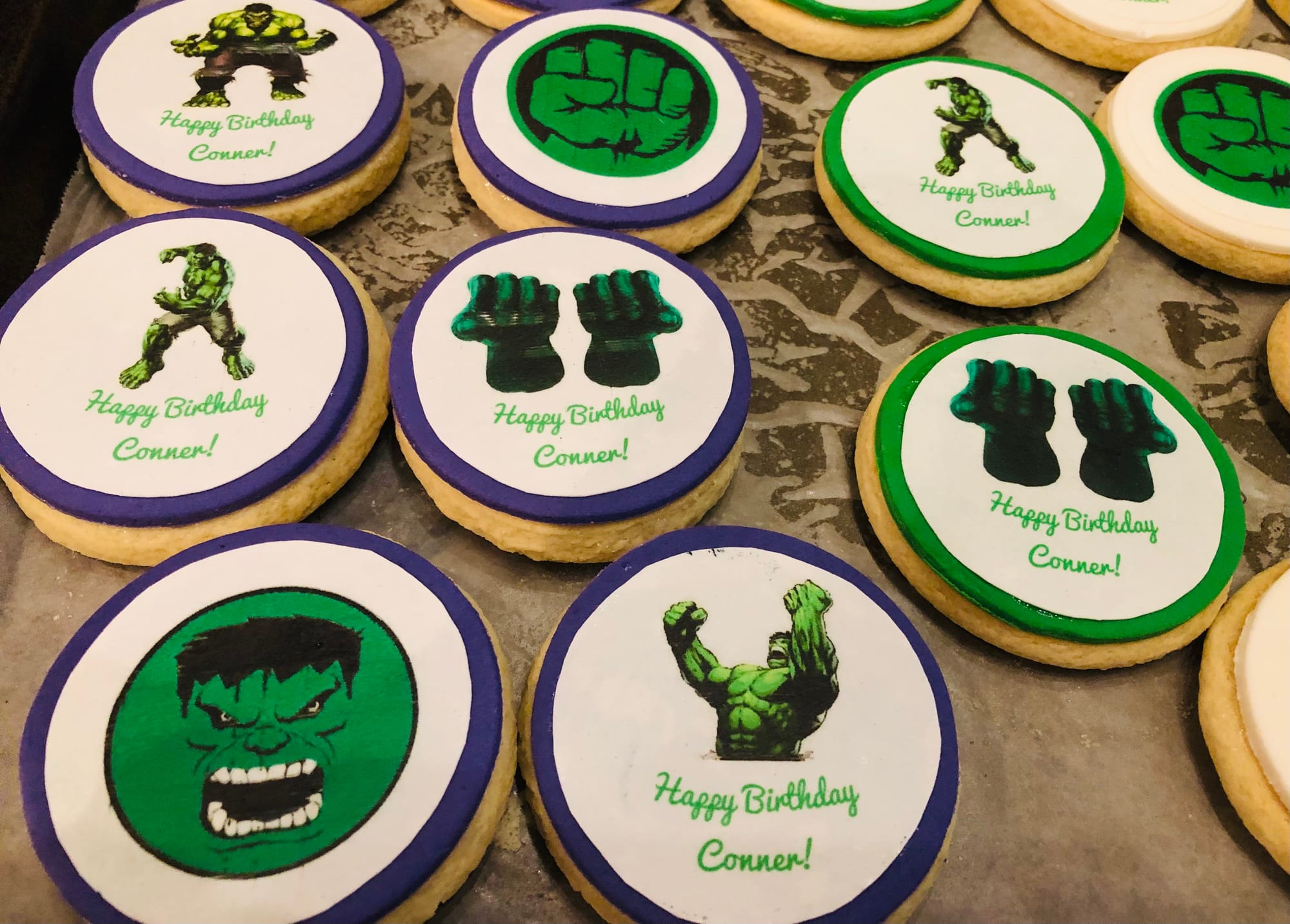 The Incredible Hulk Sugar Cookies With Edible Image