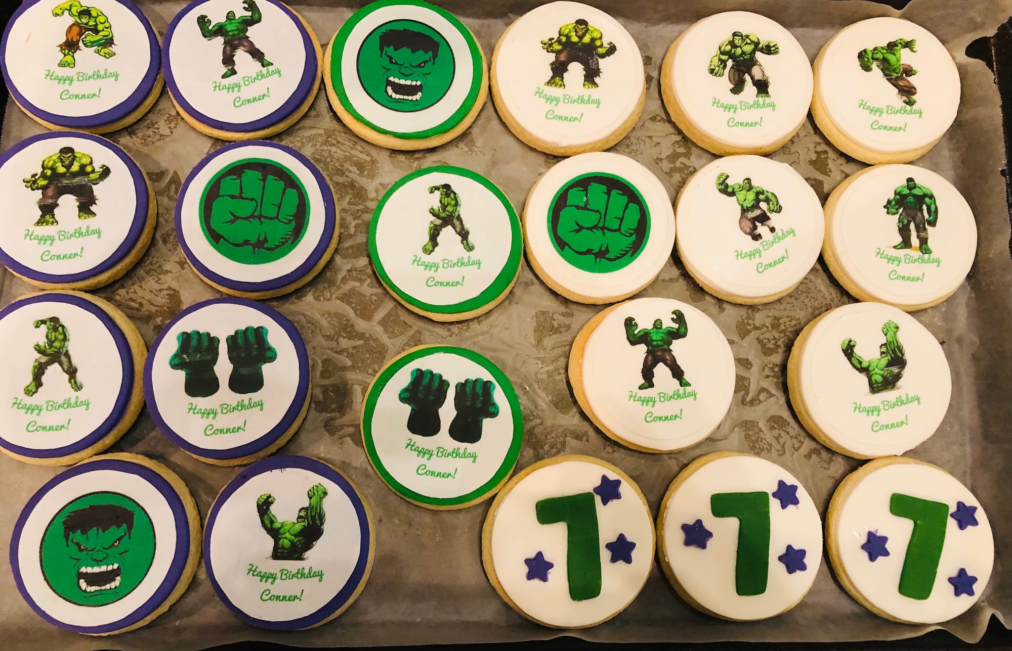 The Incredible Hulk Sugar Cookies With Edible Image