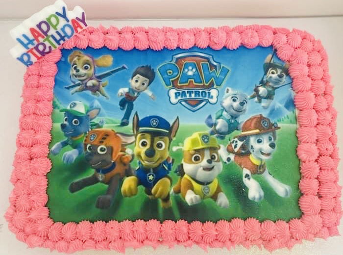 Funfetti Paw Patrol Sheet Cake With Buttercream Frosting
