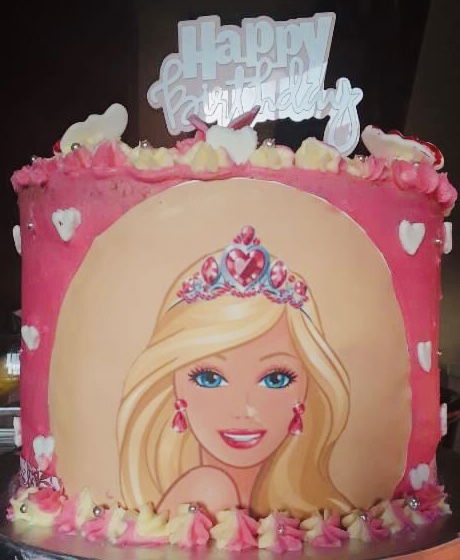 3 Layer Funfetti Barbie Birthday Cake With Buttercream Frosting