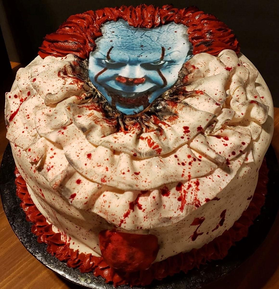 2 Layer IT Chocolate Cake With Buttercream Frosting and Edible Image
