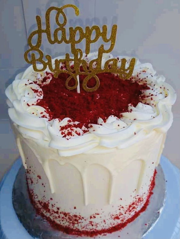 3 Layer Red Velvet Birthday Cake With Cream Cheese Frosting