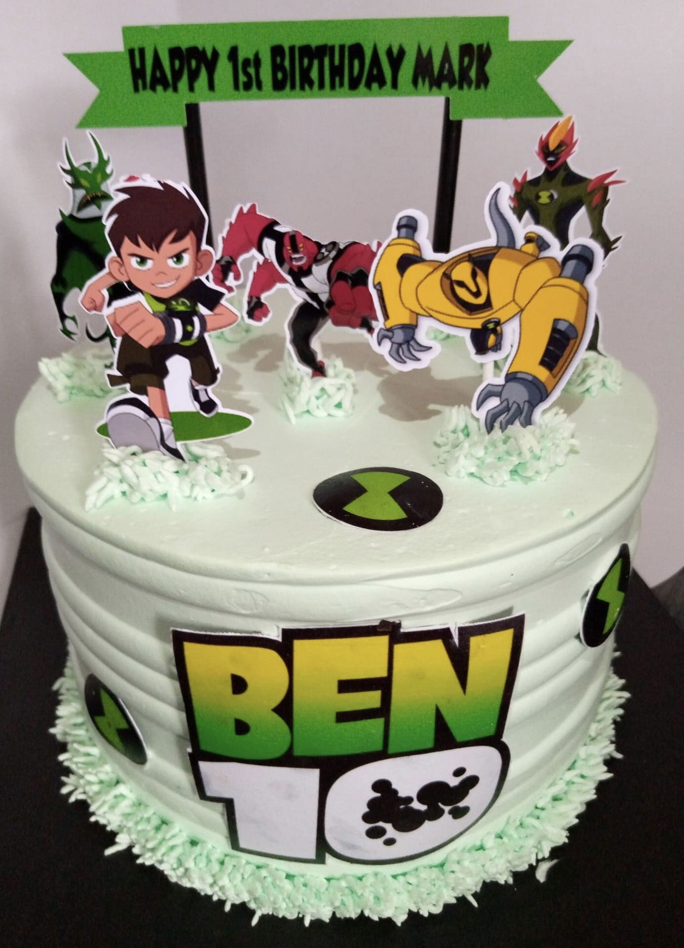 3 Layer Chocolate Ben 10 Cake With Buttercream Frosting and Edible Image