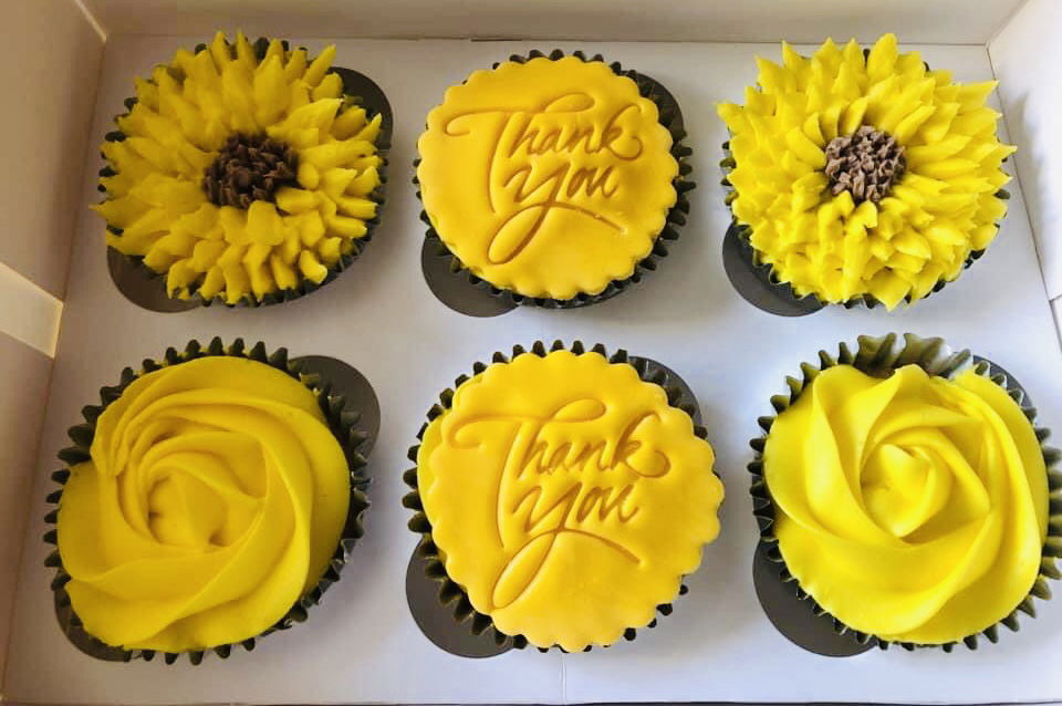 Chocolate Thank You Cupcakes With Buttercream Frosting and Fondant