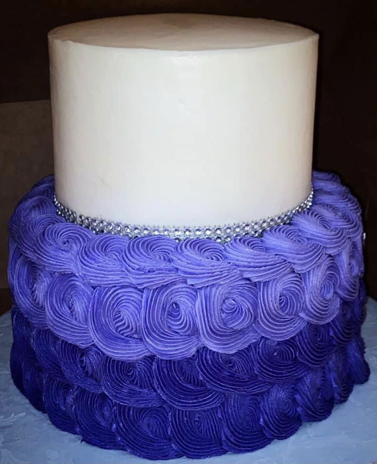 2 Tier Chocolate and Vanilla Birthday Cake With Buttercream Frosting