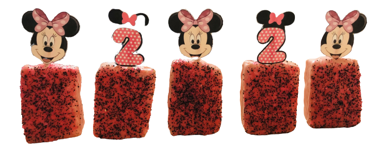 Minnie Mouse Chocolate Dipped Rice Crispy Treats