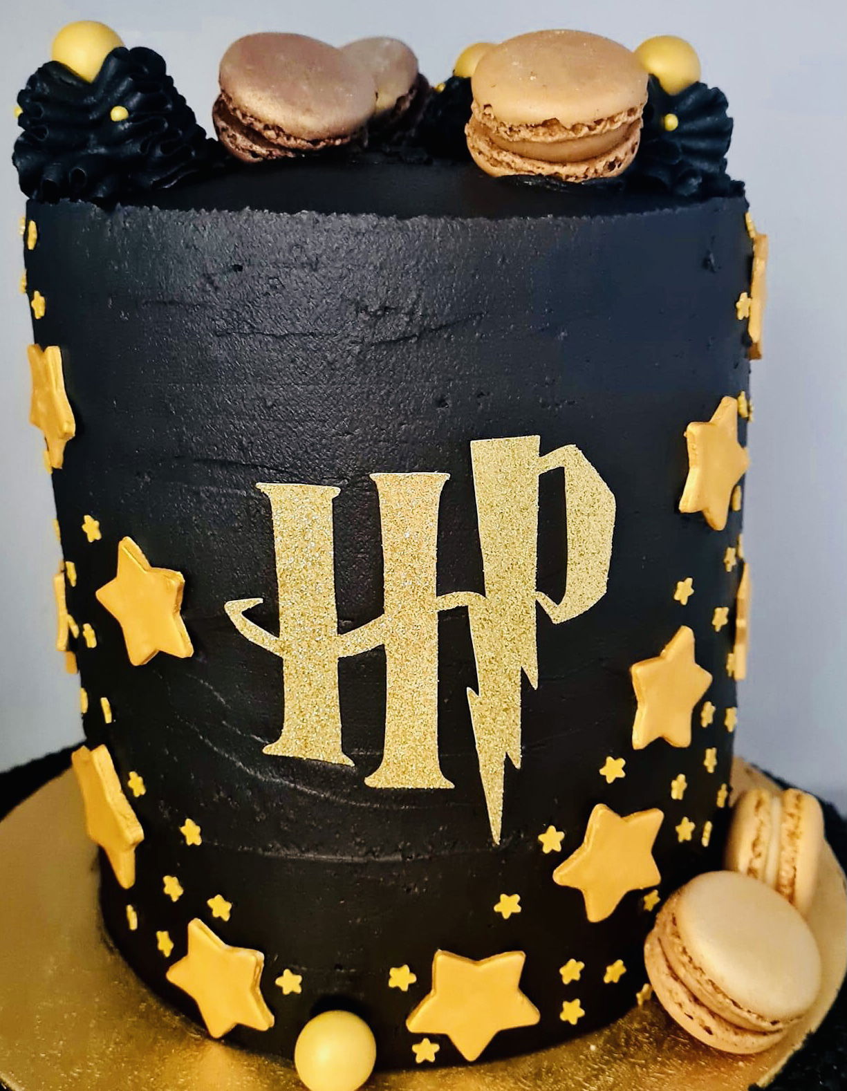 4 Layer Chocolate Harry Potter Birthday Cake With Buttercream Frosting and Fondant