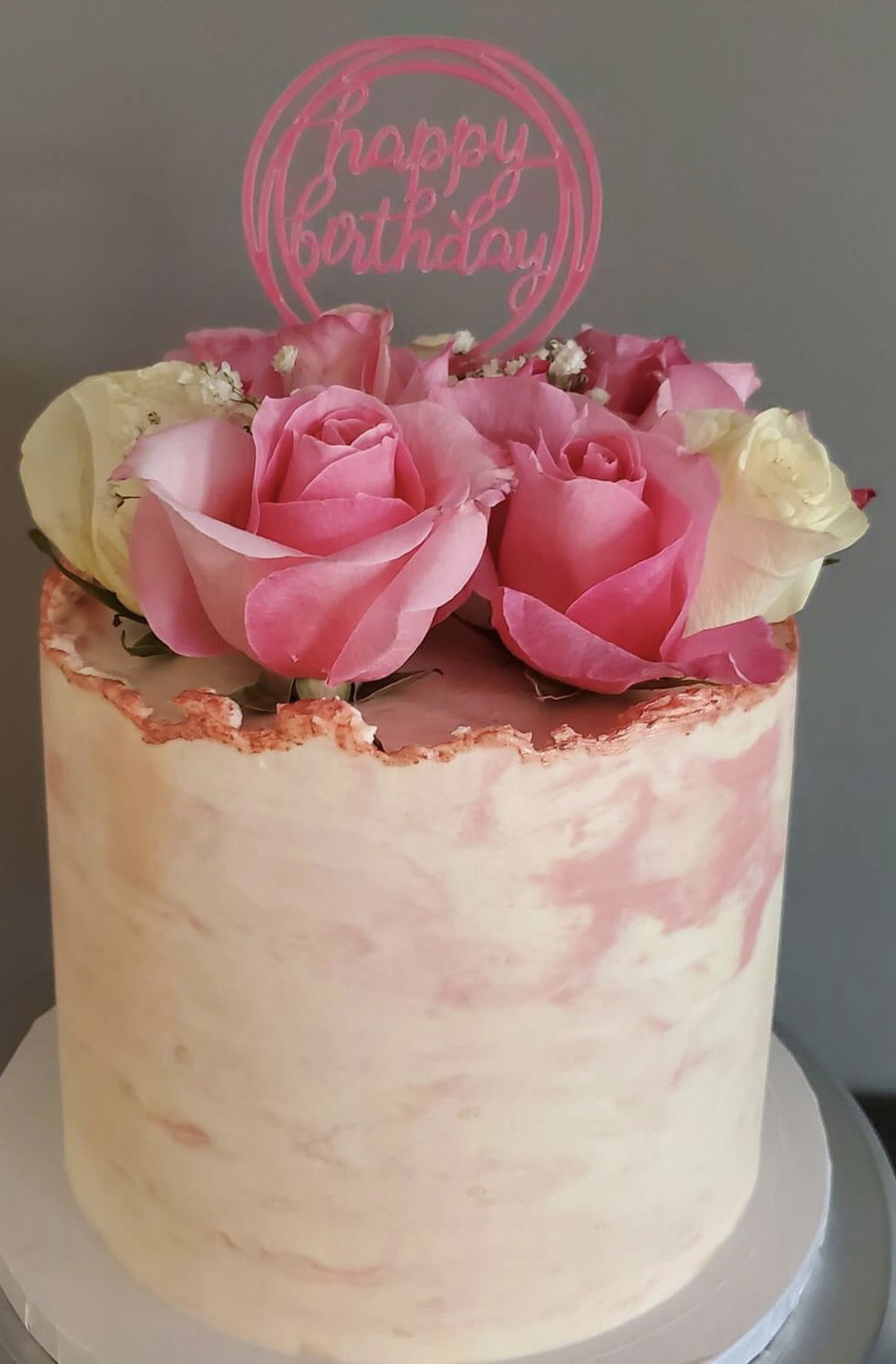 4 Layer Strawberry and Vanilla Cake With Buttercream Frosting