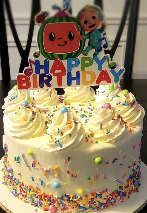 2 Layer Oreo CocoMelon Cake with Buttercream Frosting
