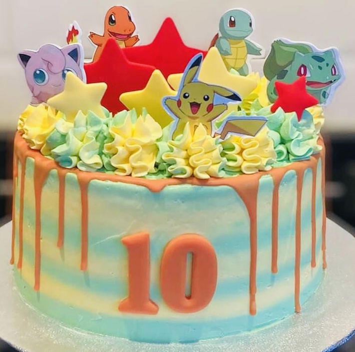 2 Layer Oreo Pokémon Cake With Buttercream Frosting