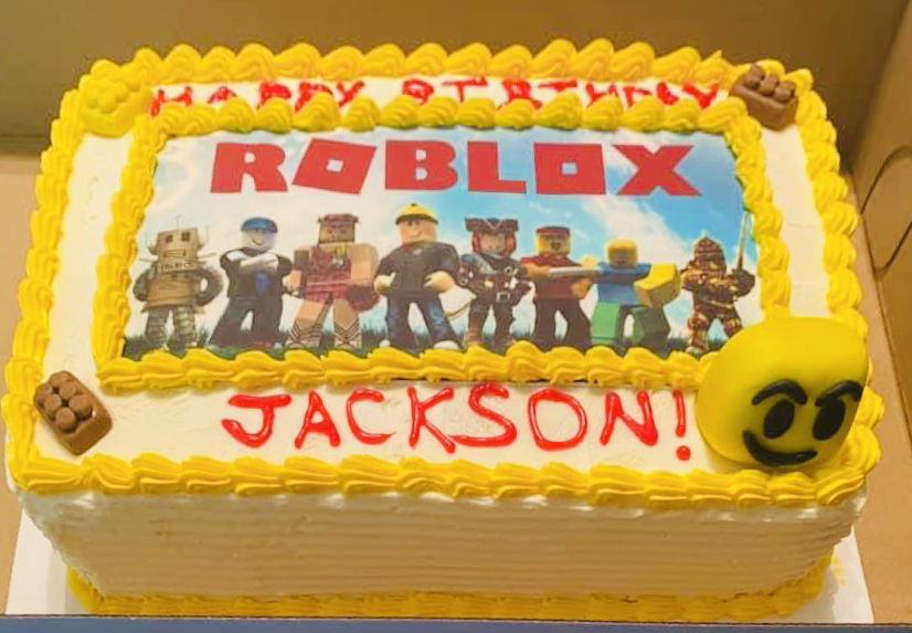 Funfetti Roblox Sheet Cake With Buttercream Frosting and Edible Image