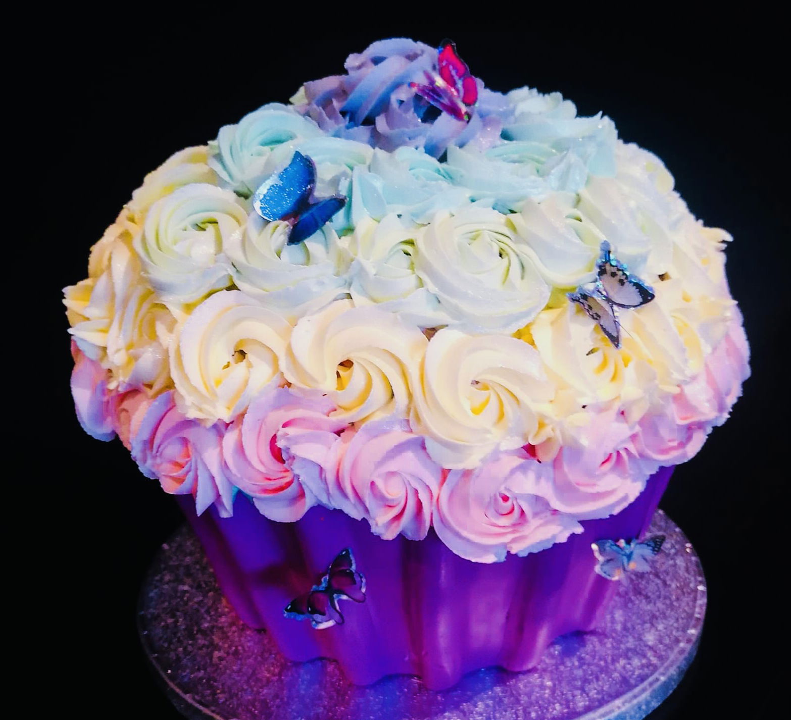Vanilla Cupcake Butterfly Cake with Buttercream Frosting