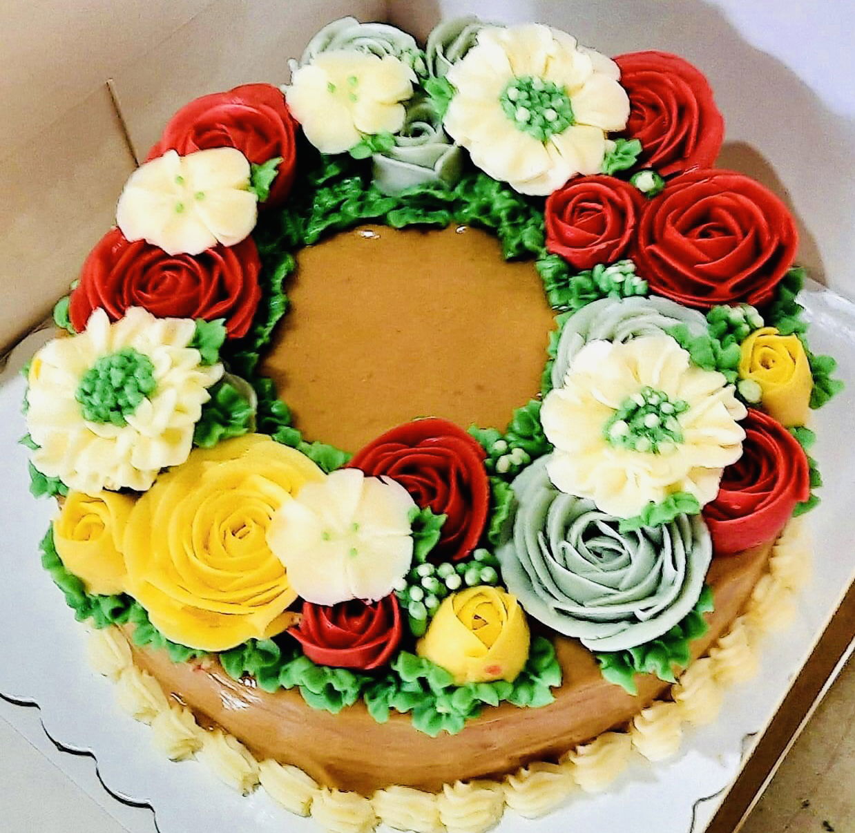 2 Layer Caramel Cake with Buttercream Frosting