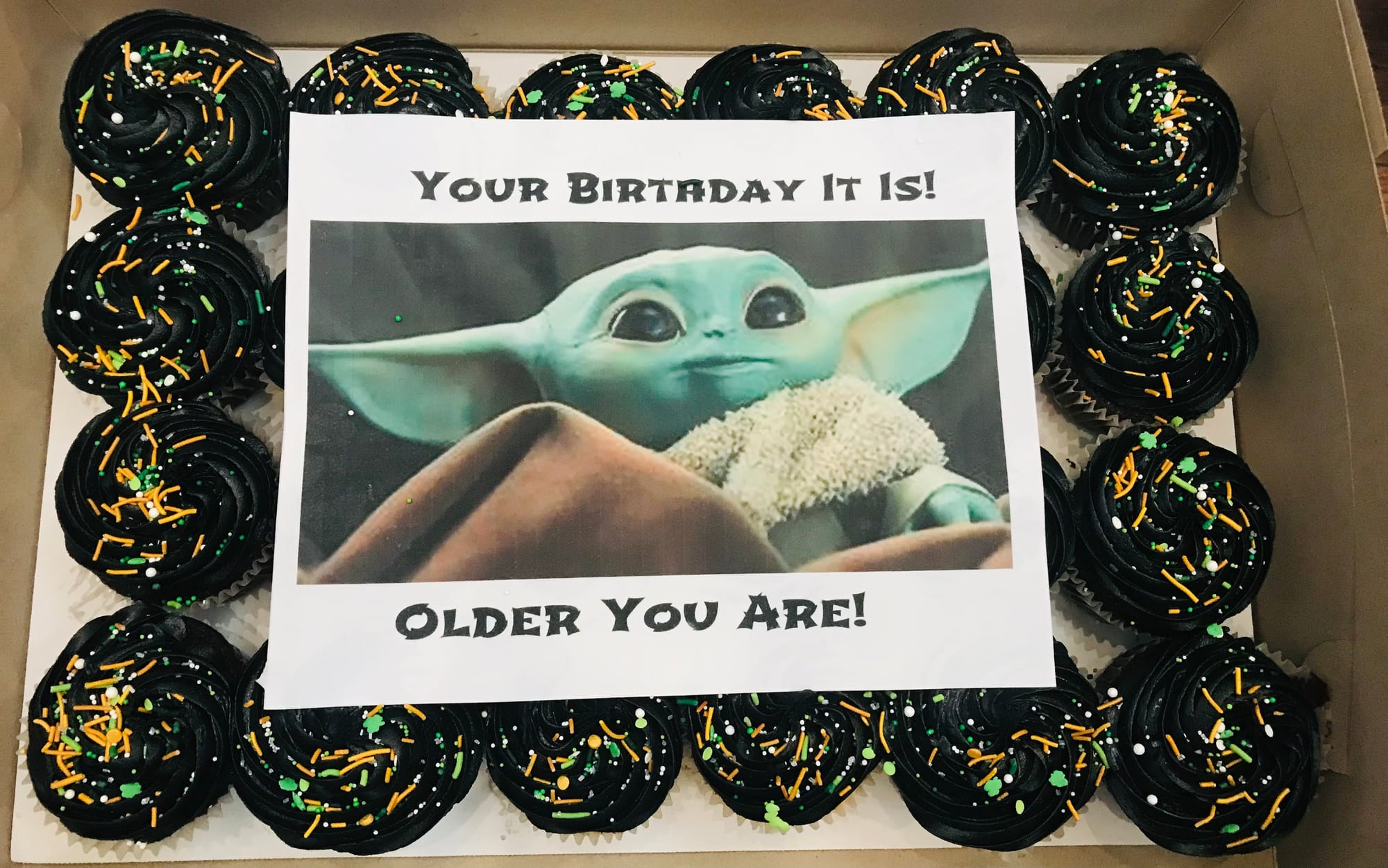 Chocolate and Vanilla Baby Yoda Pull Apart Cupcakes