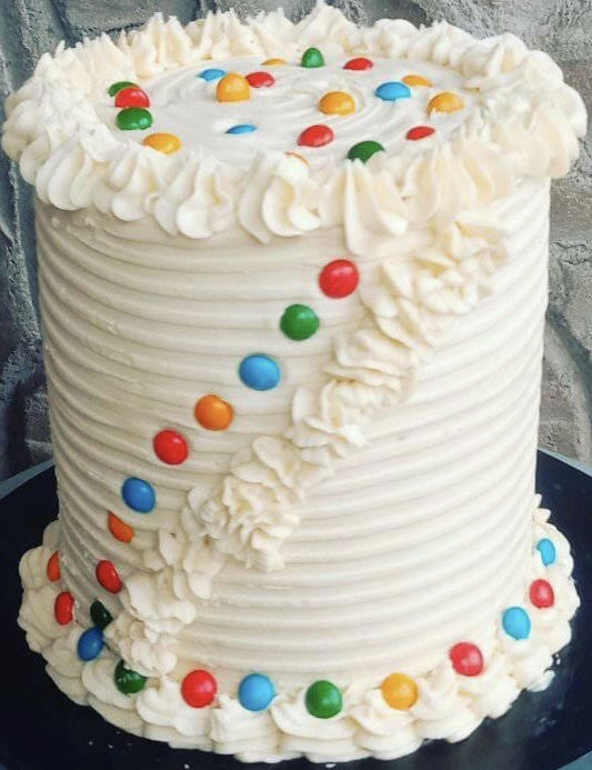 4 Layer Chocolate Cake With Buttercream Frosting and M&M’s