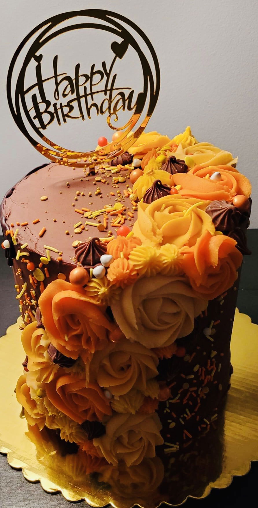 4 Layer Chocolate Peanut Butter Cake with Buttercream Frosting