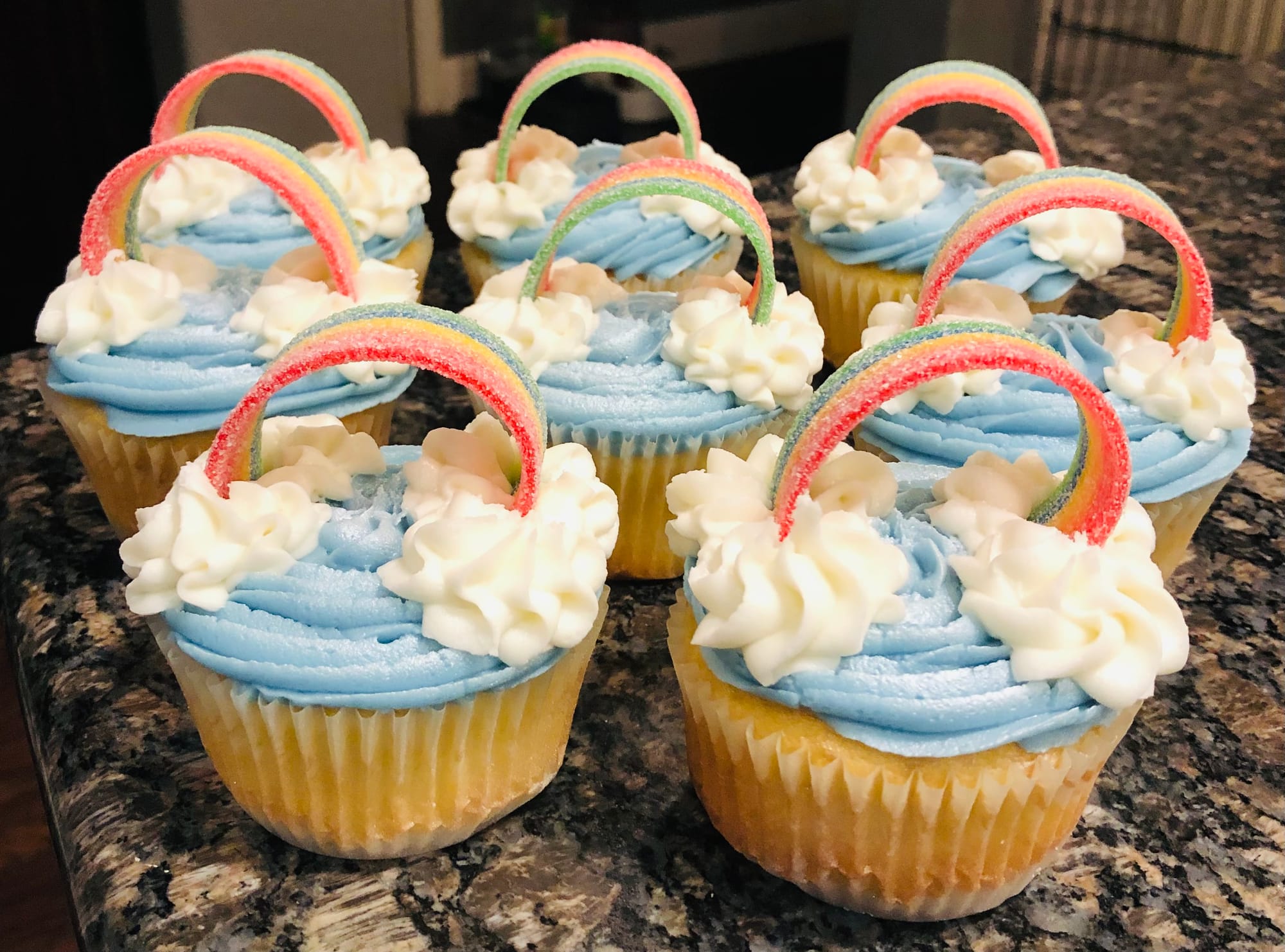 Vanilla Rainbow Cupcakes With Buttercream Frosting