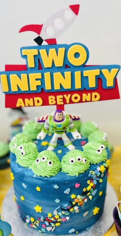 2 Layer Funfetti Toy Story Birthday Cake With Buttercream Frosting