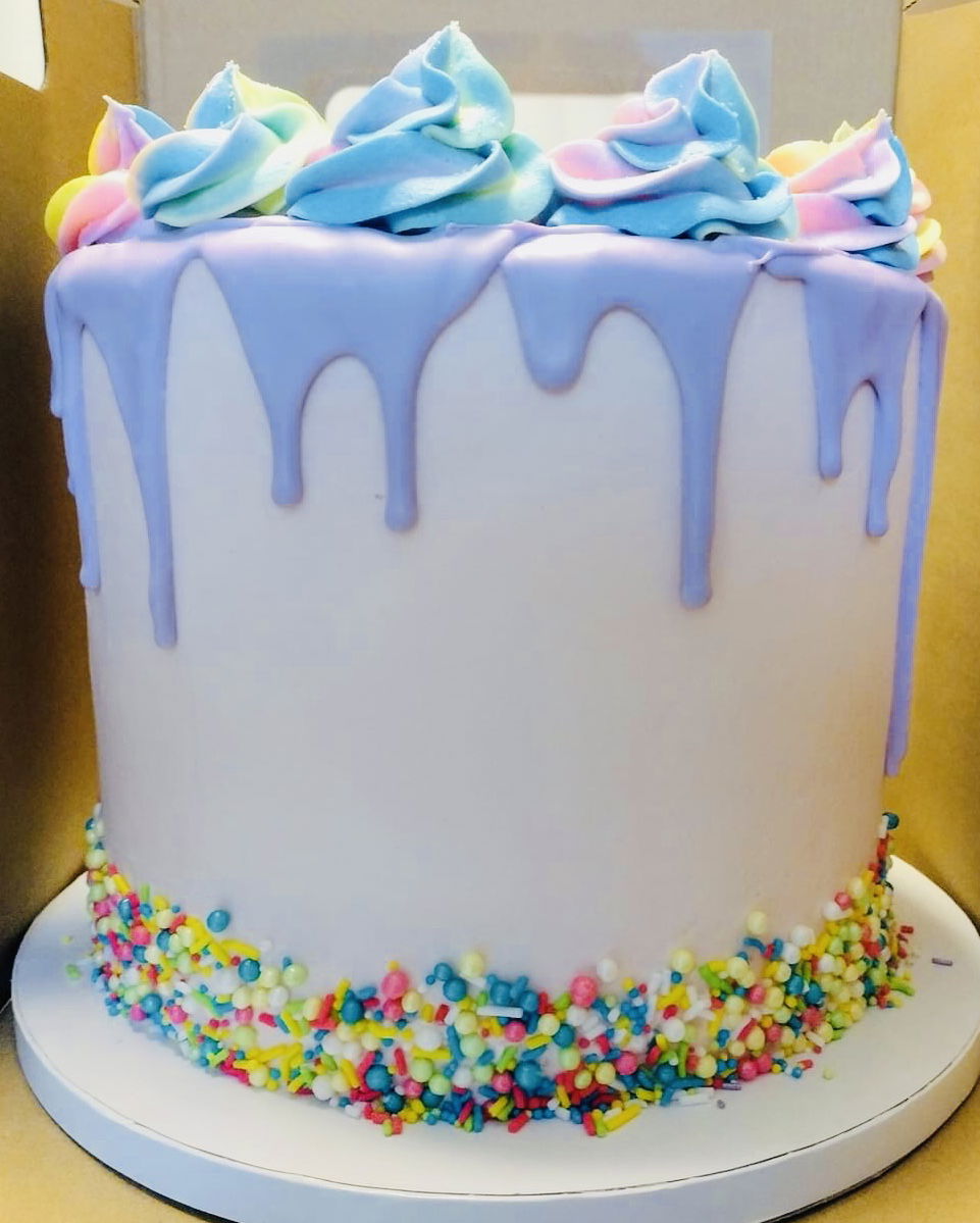 4 Layer Funfetti Rainbow Birthday Cake With Buttercream Frosting