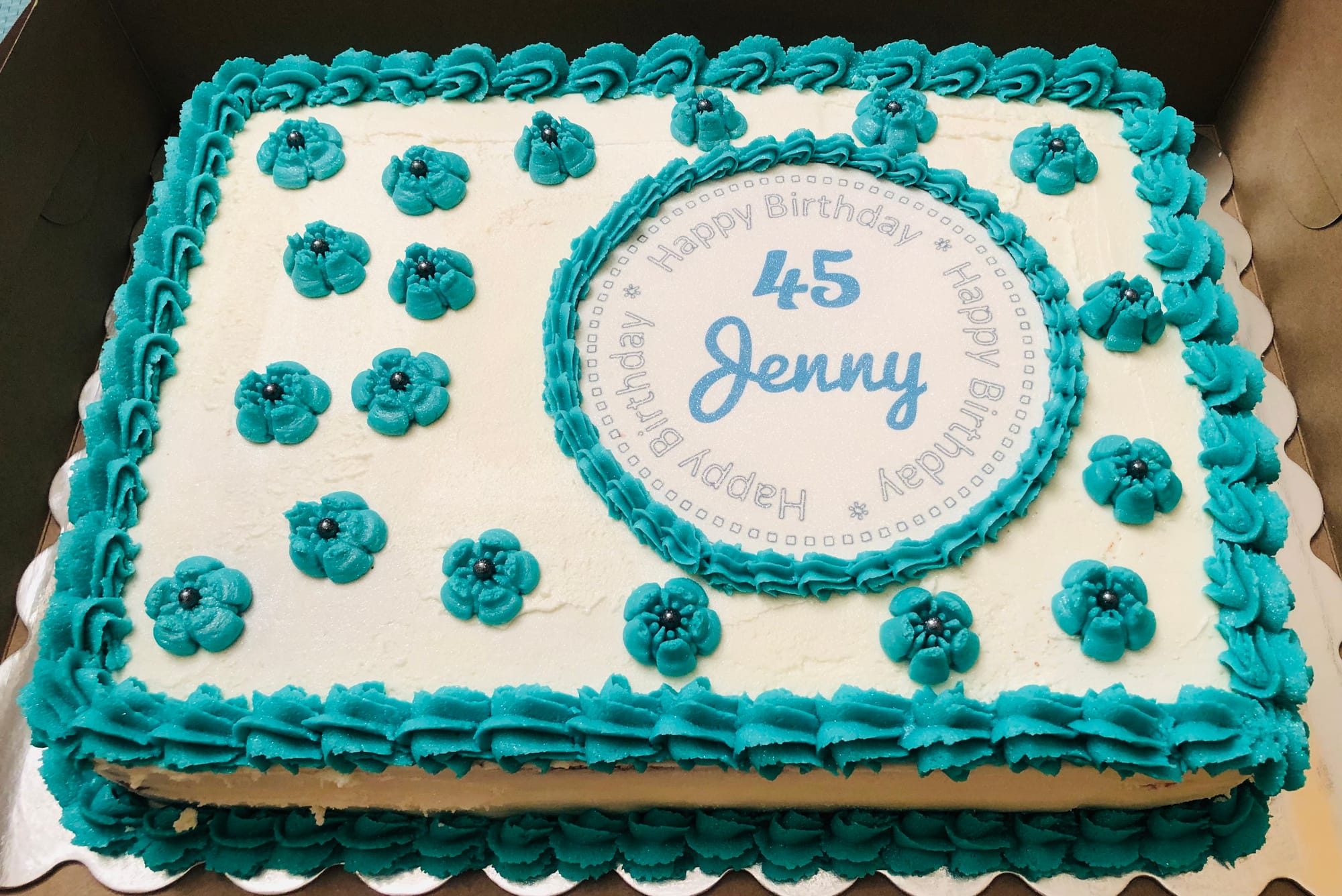 Vanilla Sheet Cake With Raspberry Filling and Buttercream Frosting