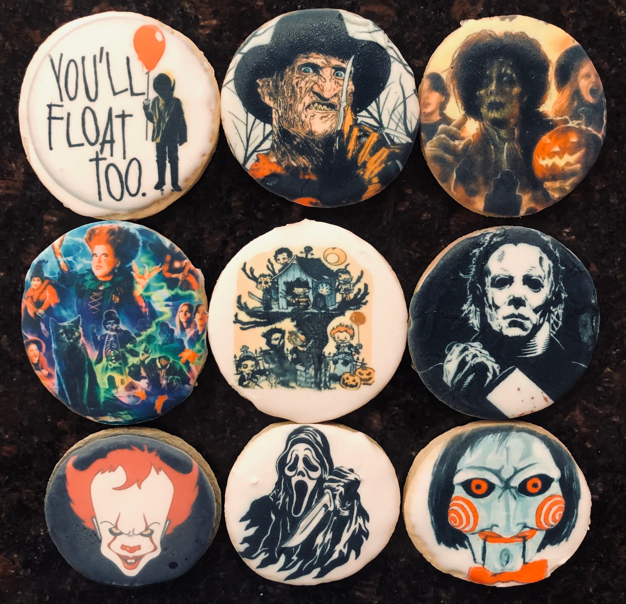 Halloween Horror Sugar Cookies with Edible Image