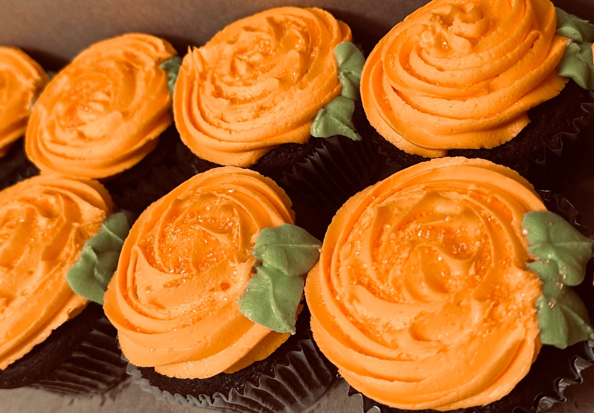 Chocolate Pumpkin Cupcakes with Buttercream Frosting