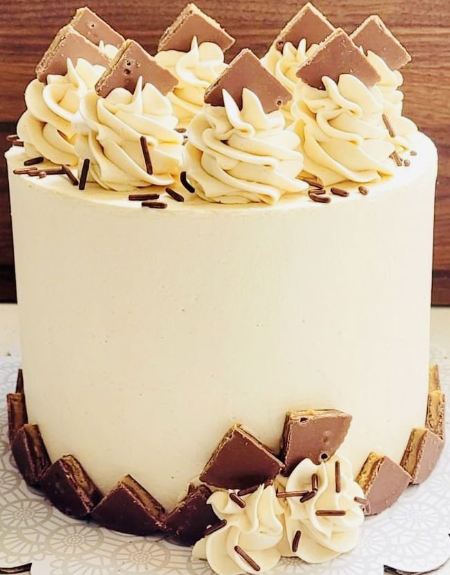 3 Layer Chocolate Peanut Butter Cake with Buttercream Frosting