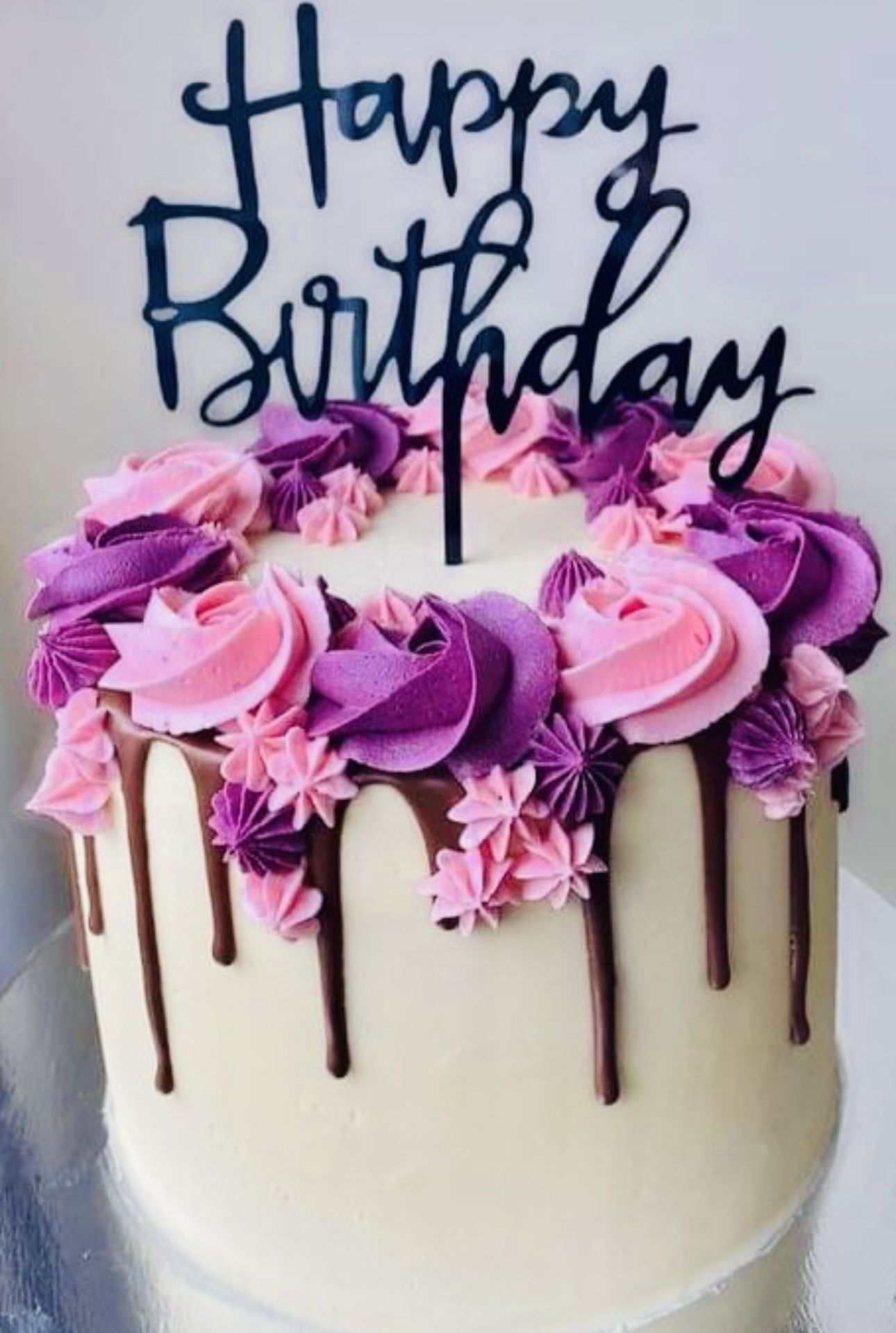 3 Layer Vanilla Birthday Cake with Buttercream Frosting