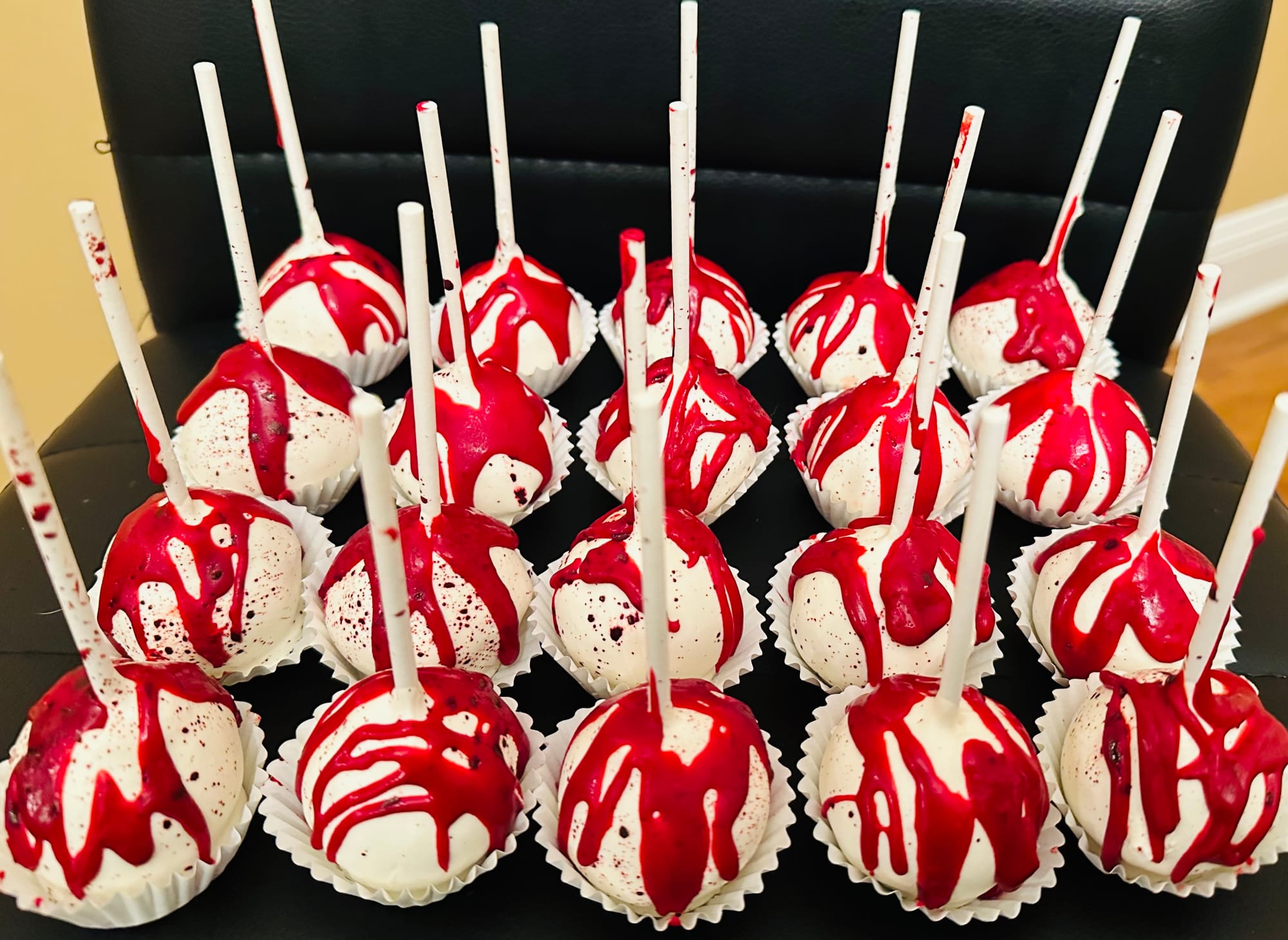 Bloody Crime Scene Cake Pops