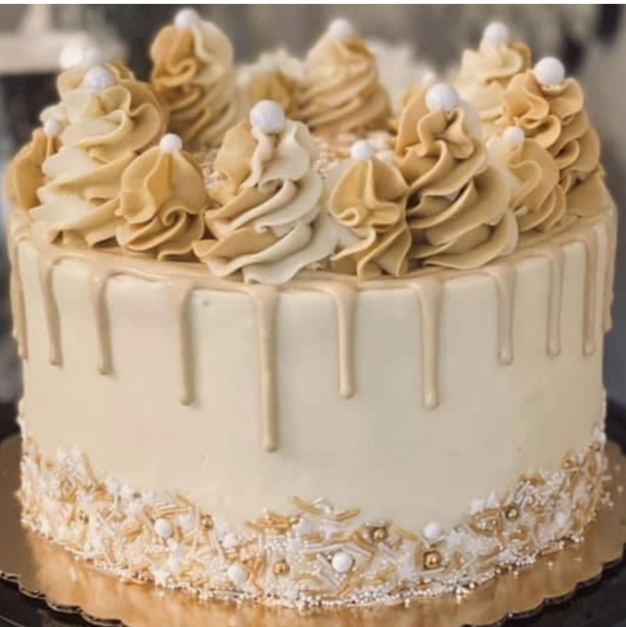 2 Layer Butterscotch Cake with Butterscotch Buttercream Frosting