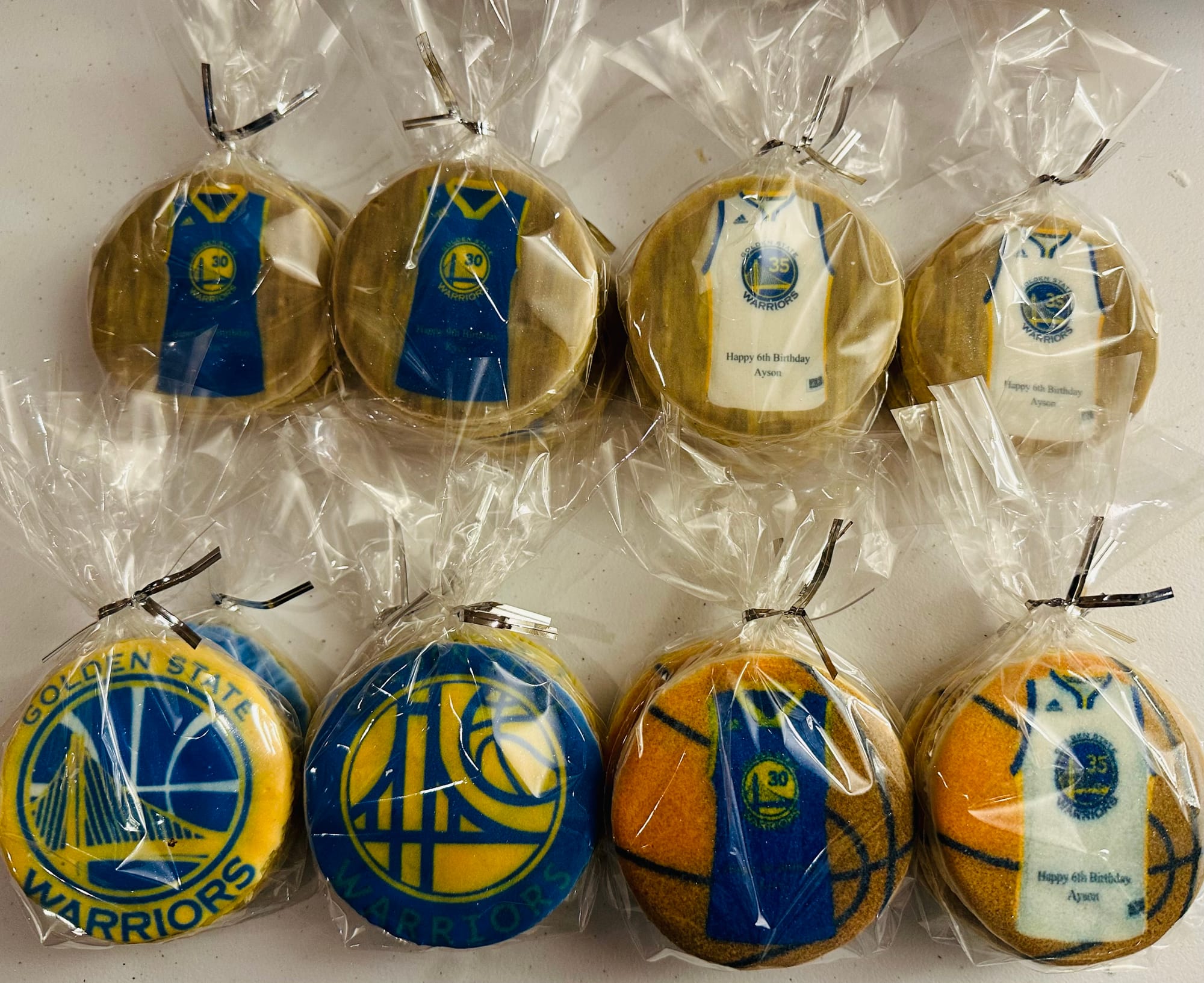 Royal Icing Golden State Warriors Basketball Cookies