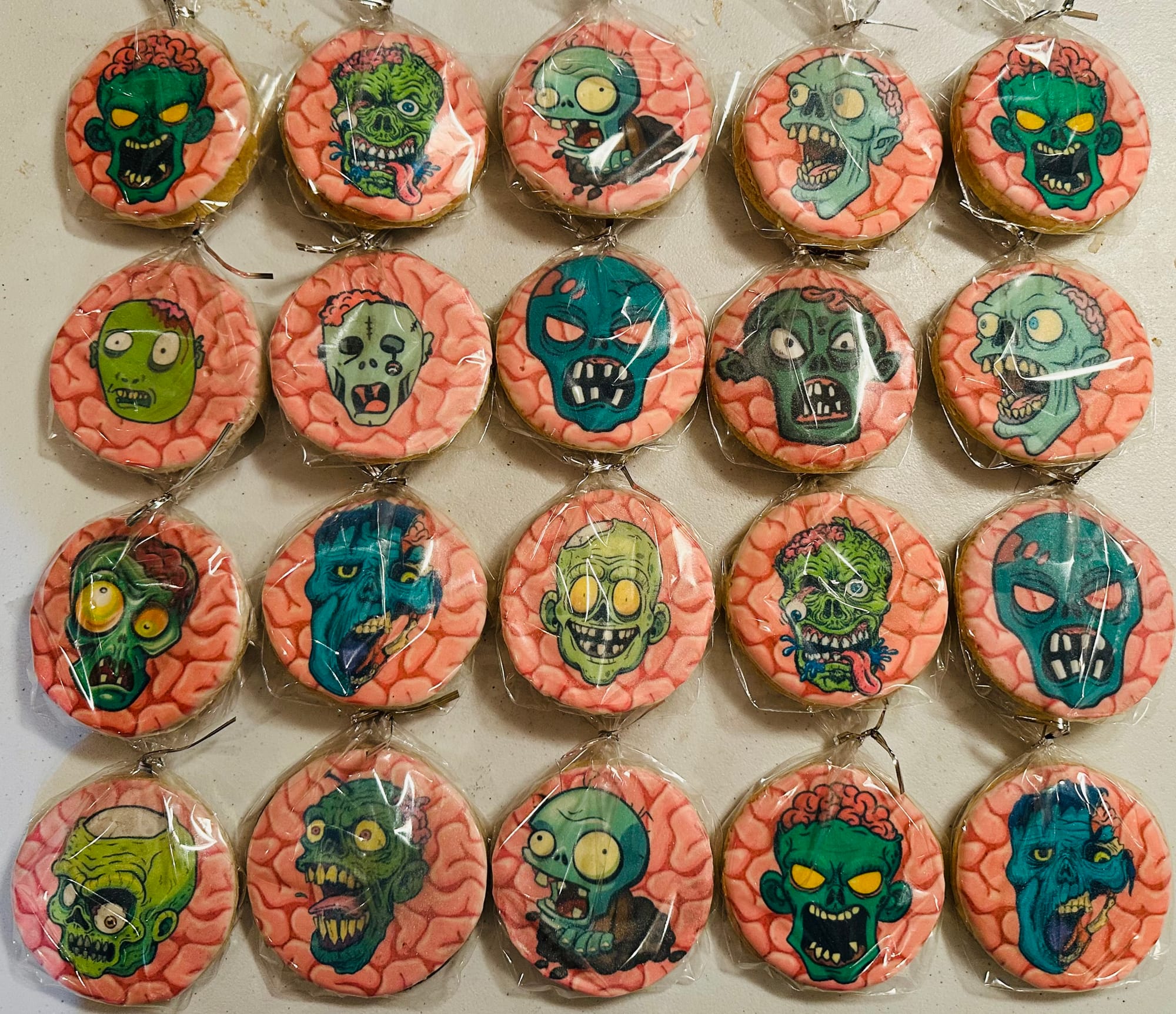 Royal Icing Zombie Sugar Cookies