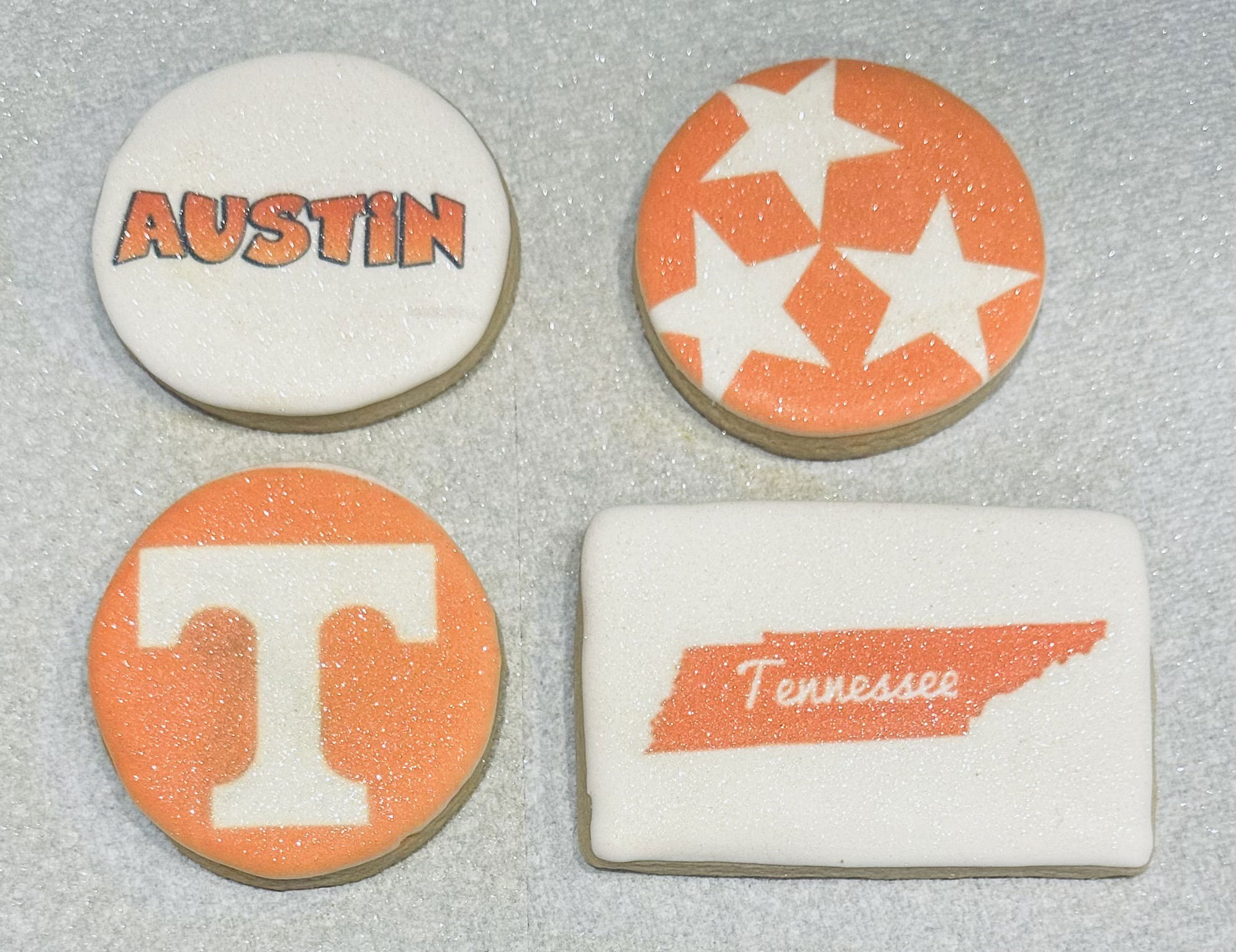 Royal Icing Tennessee Cookies with Image