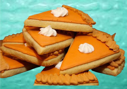 pumpkin pie royal icing sugar cookies