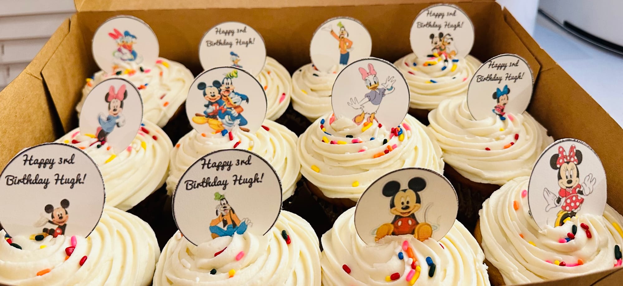 Vanilla Disney Cupcakes with Buttercream Frosting