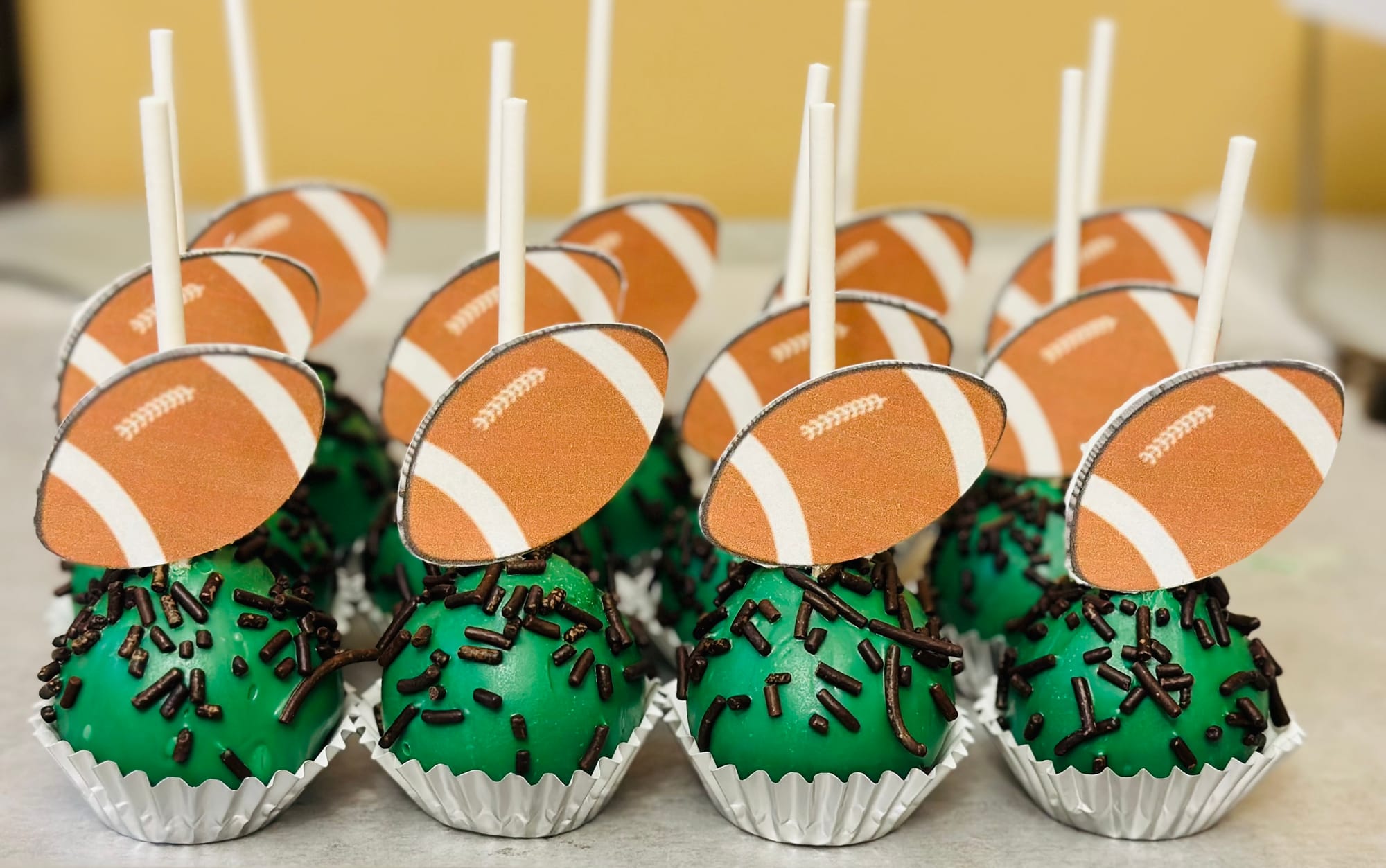 Super Bowl Football Cake Pops