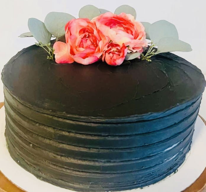 2 Layer Marble Birthday Cake with Buttercream Frosting