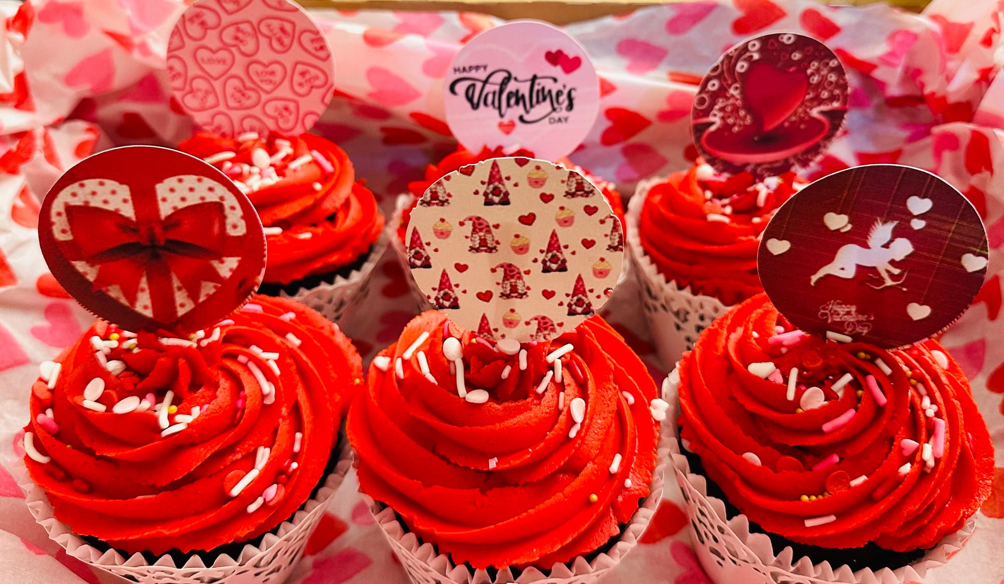 Chocolate Valentine’s Cupcakes with Buttercream Frosting