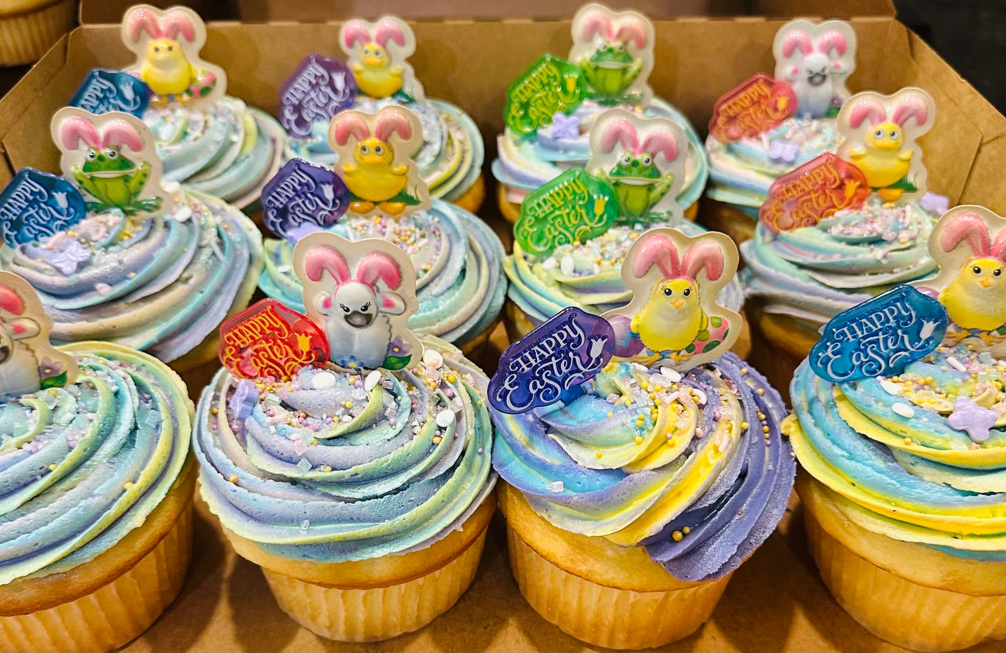 Vanilla Easter Cupcakes with Buttercream Frosting