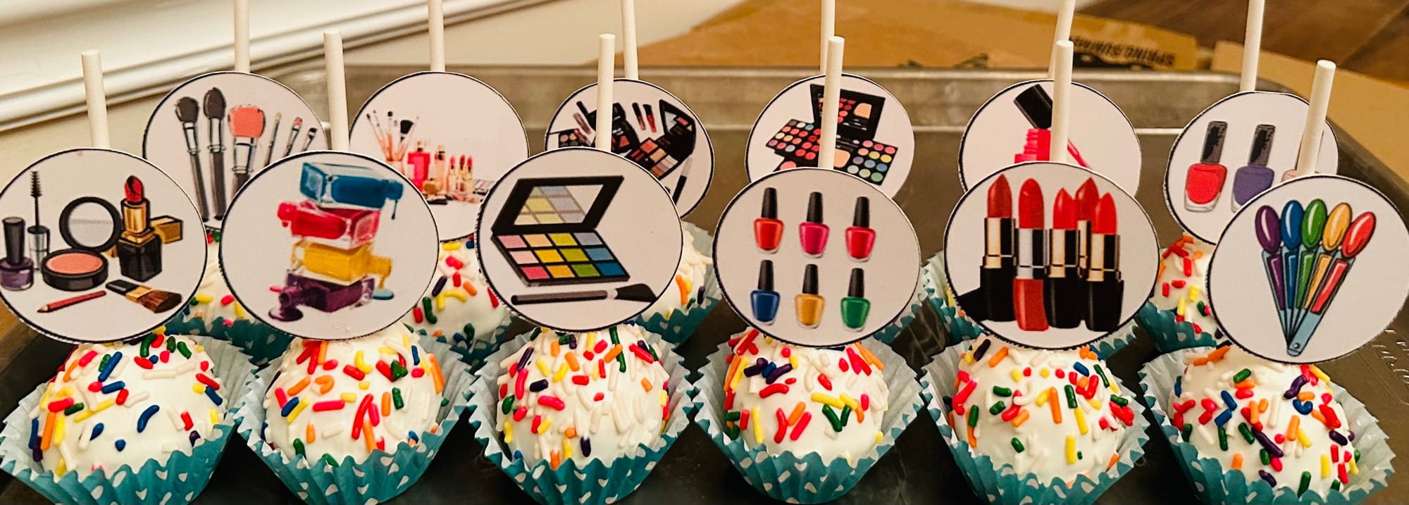 Makeup and Nail Polish Cake Pops