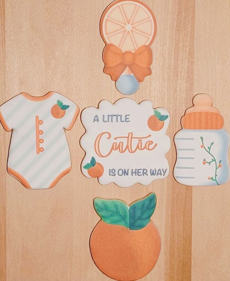 A Little Cutie Baby Shower Royal Icing Cookies with Images