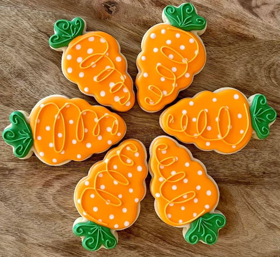 Easter Carrot Royal Icing Sugar Cookies