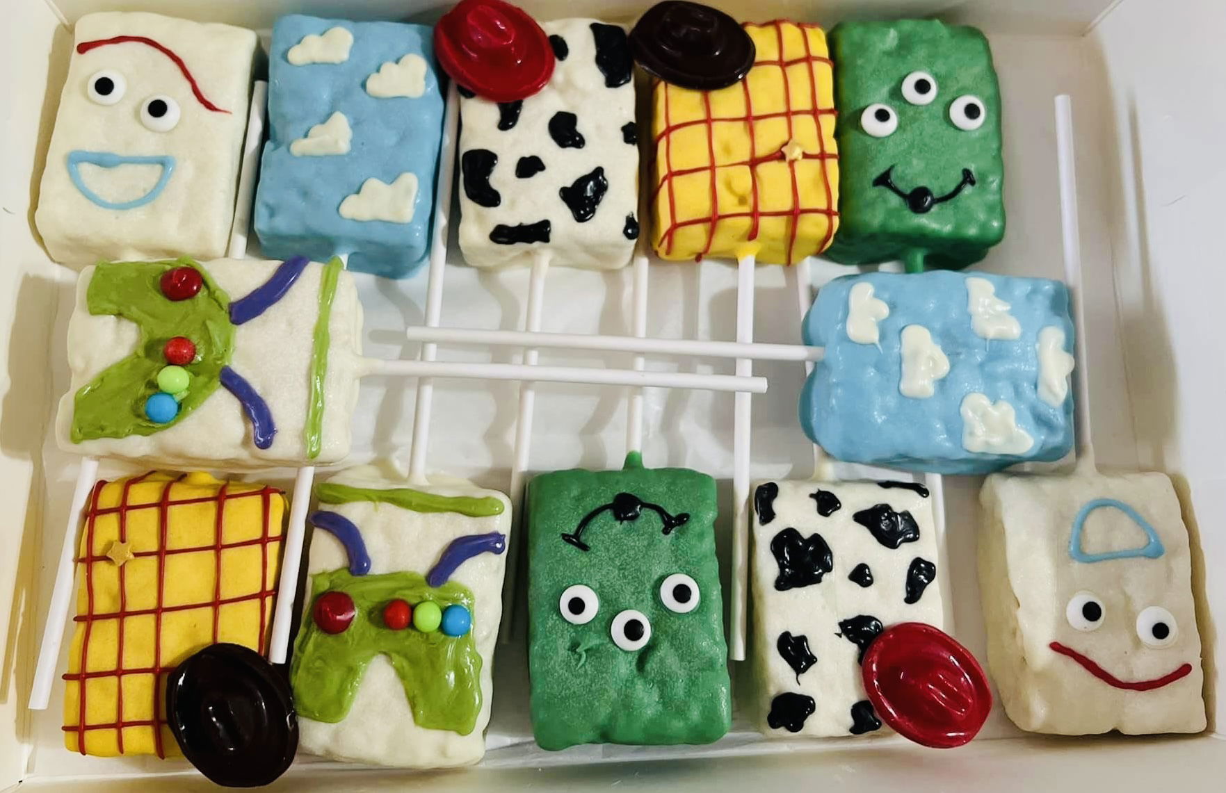 Toy Story Chocolate Covered Rice Crispy Treats