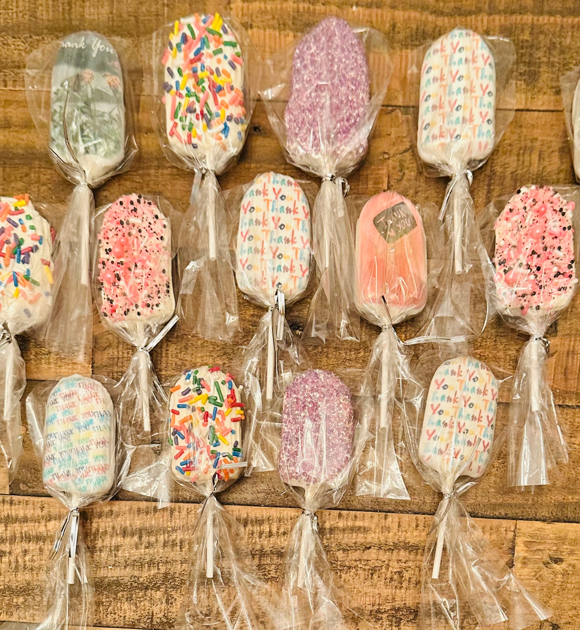 Mini Thank You Cakesicles with Images