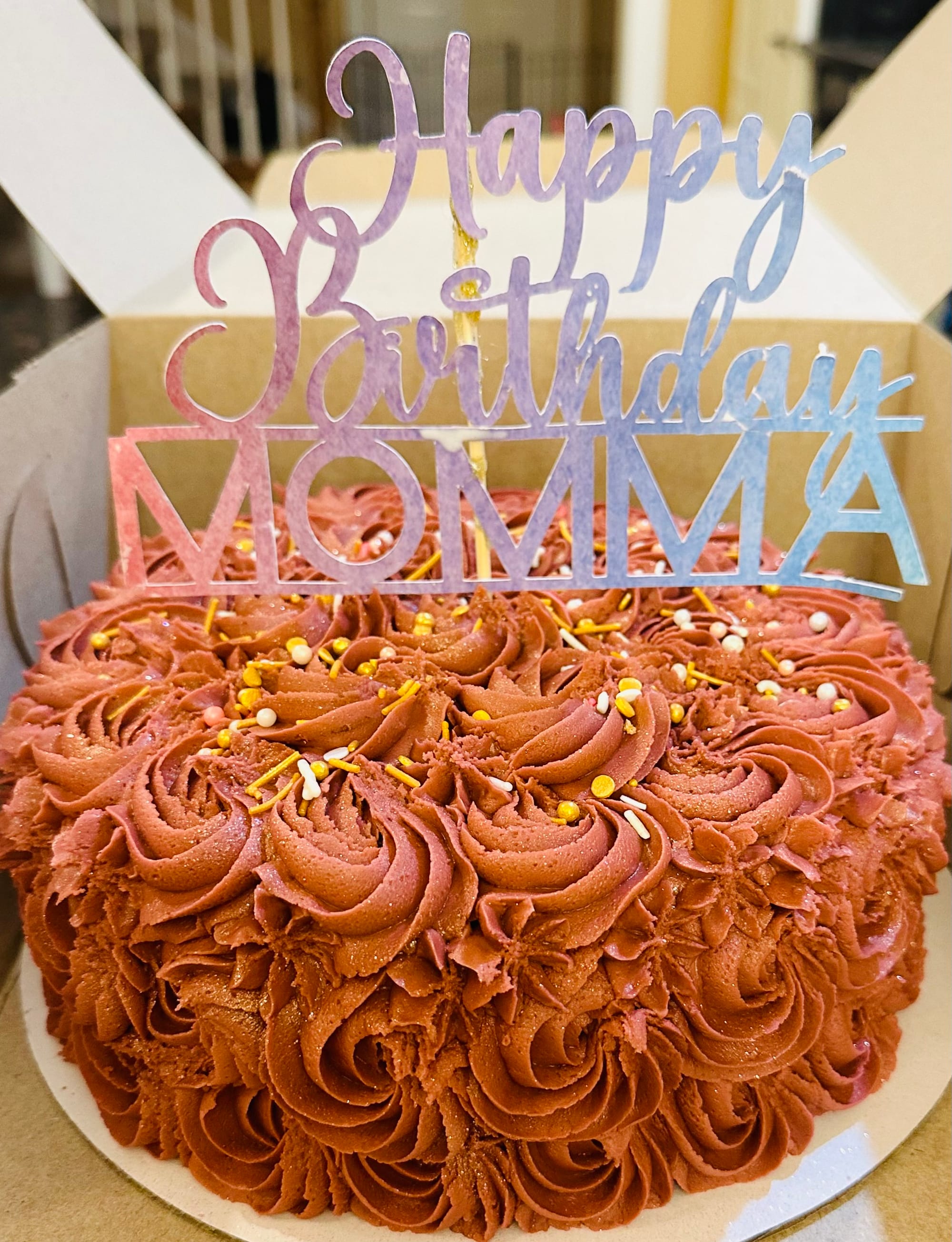 2 Layer Gluten-Free Chocolate Cake with Buttercream Frosting