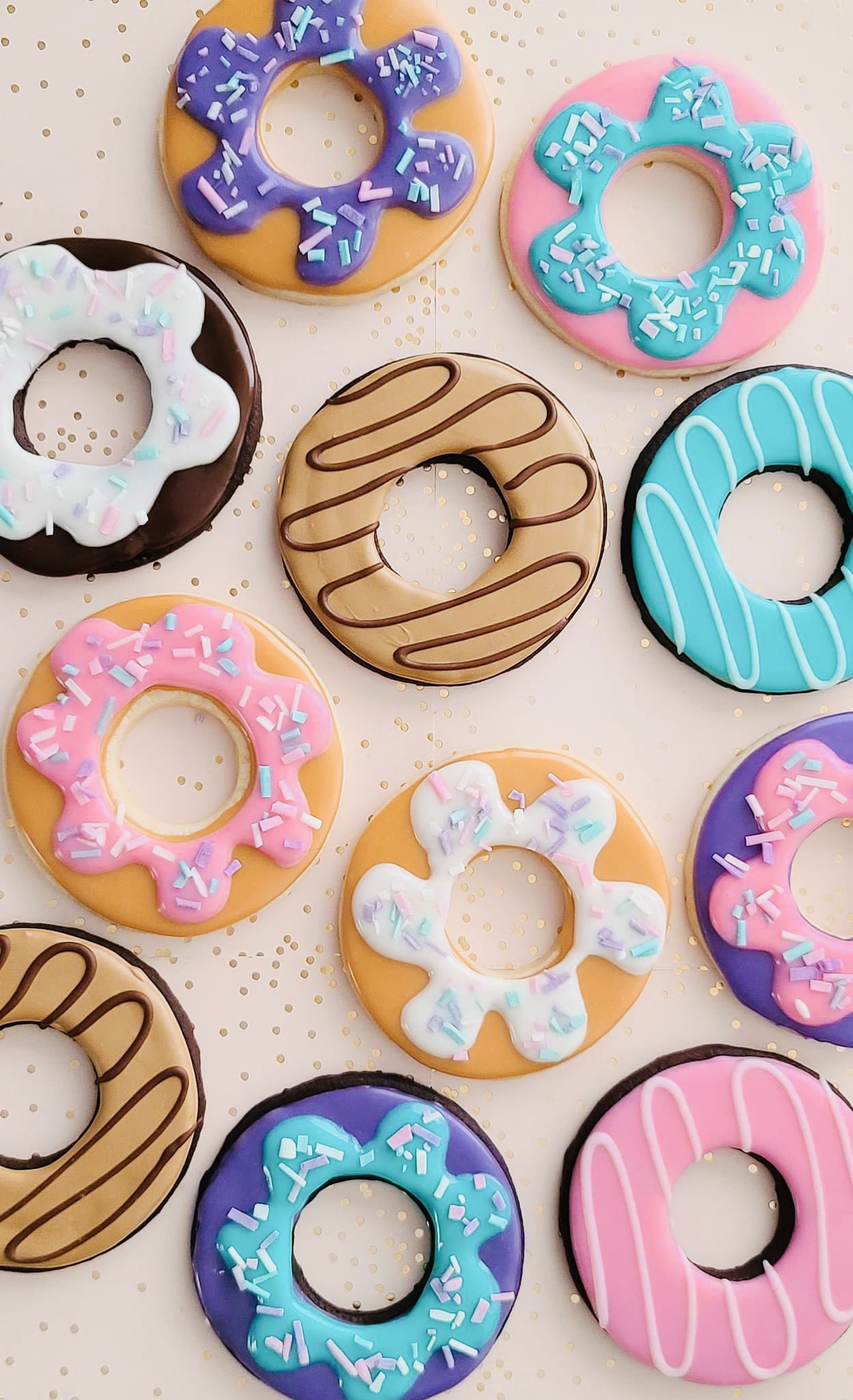 Doughnut Royal Icing Sugar Cookies