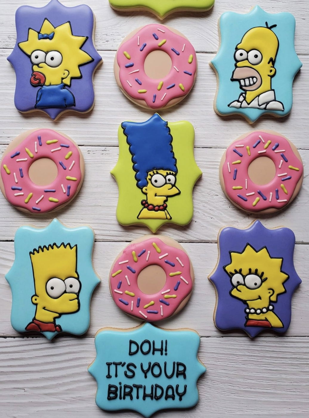 The Simpsons Royal Icing Sugar Cookies with images