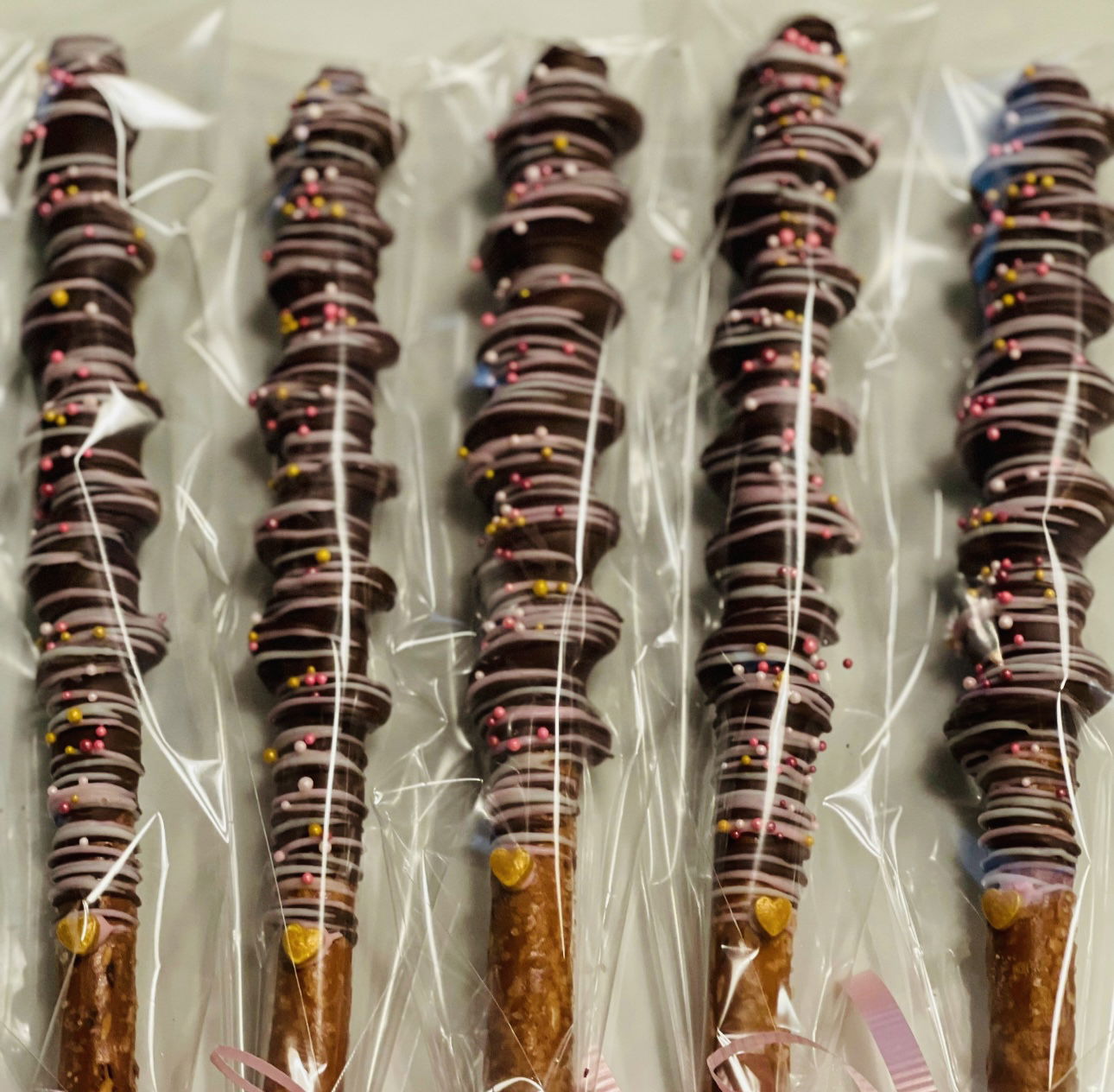 Caramel Wrapped Chocolate Dipped Pretzels